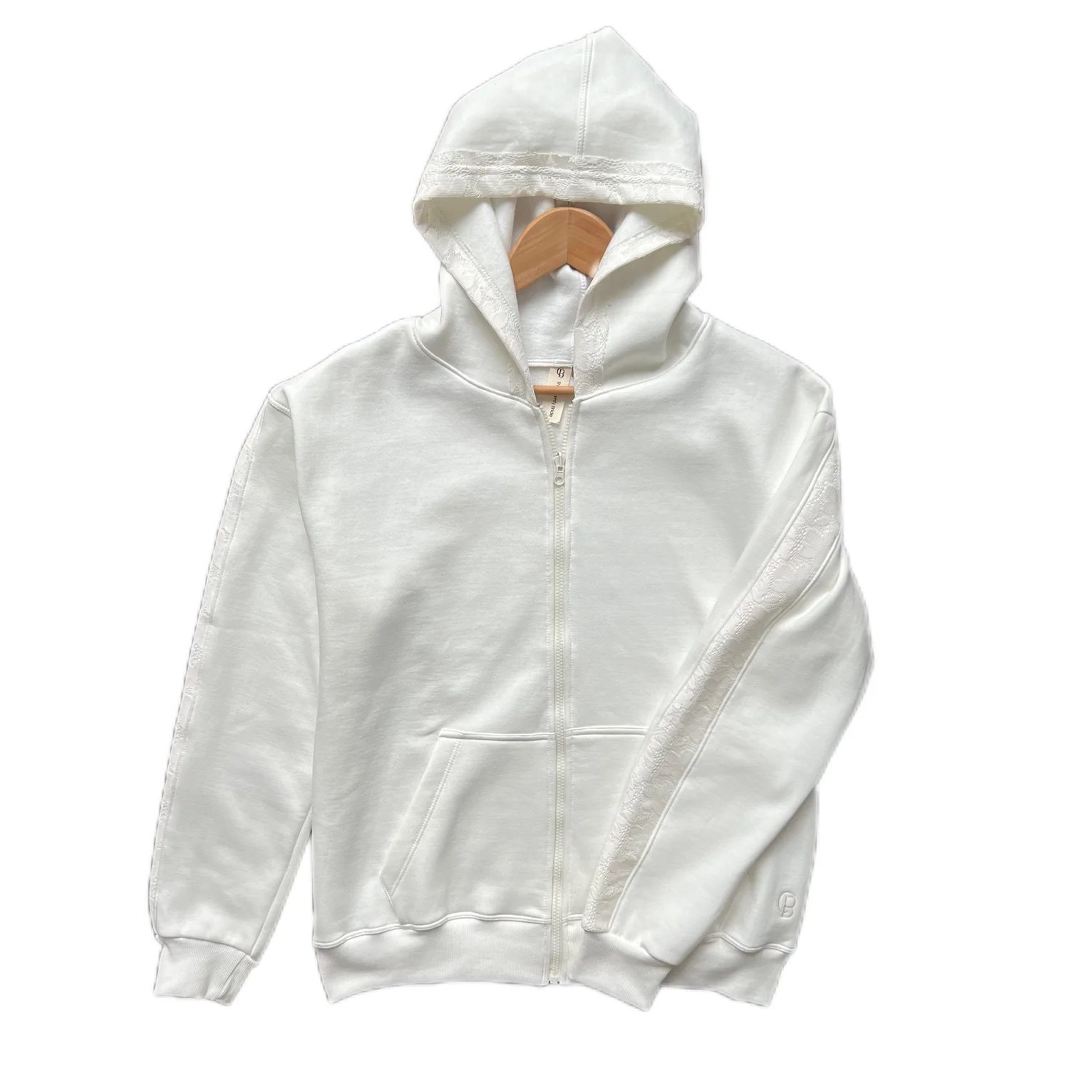 トップス COYSEIO RUFFLE LACE HOOD ZIP-UP WHITE トップス COYSEIO RUFFLE LACE HOOD ZIP-UP WHITE トップス